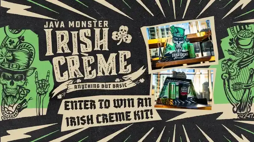 FREE Java Monster Irish Crème Kit: Claim Your Exclusive Energy Boost Giveaway