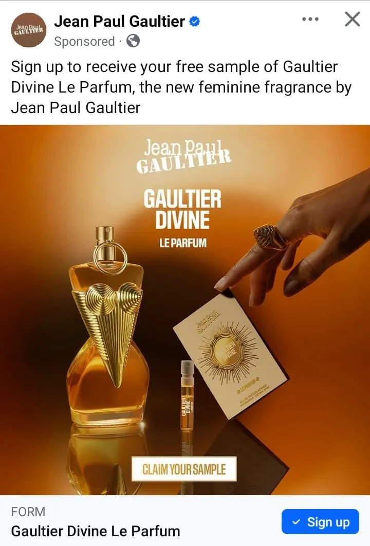 Free Jean Paul Gaultier Divine Le Parfum Sample