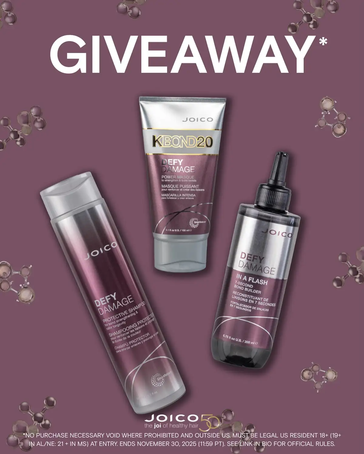 Free Joico Hair Repair: 3-Piece Defy Damage Deal