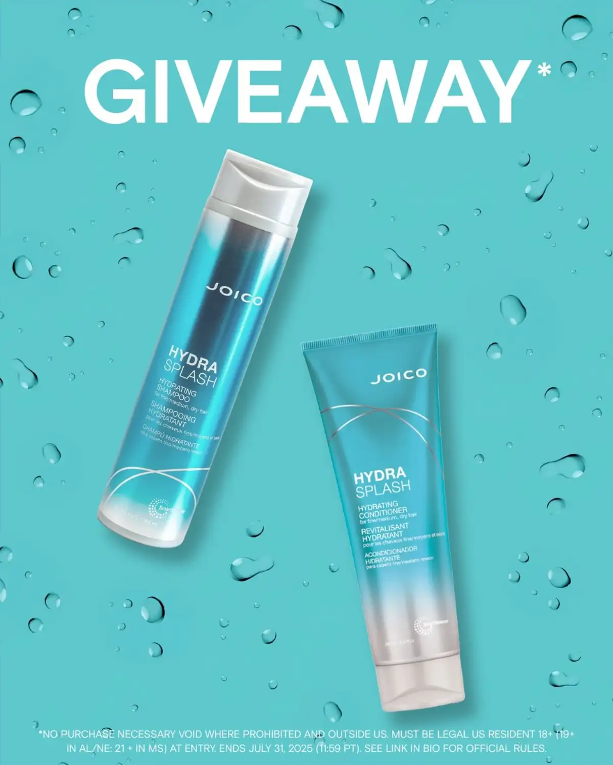 Free Joico HydraSplash: Get 24H Hydration Sample