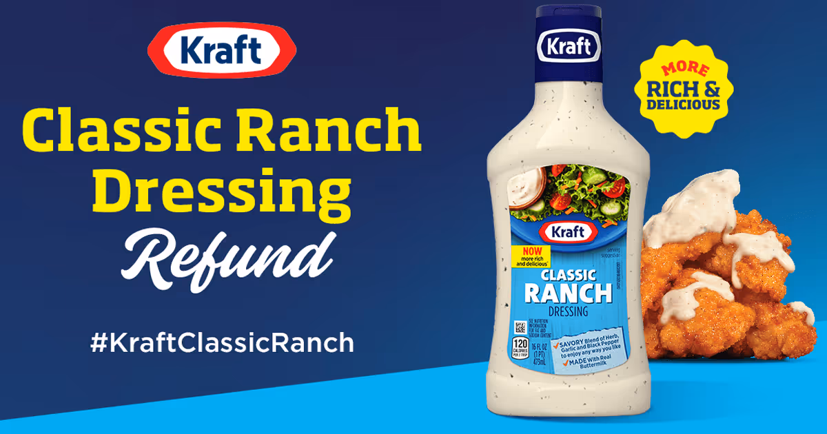 Free Kraft Ranch: Get 100% Rebate Deal!