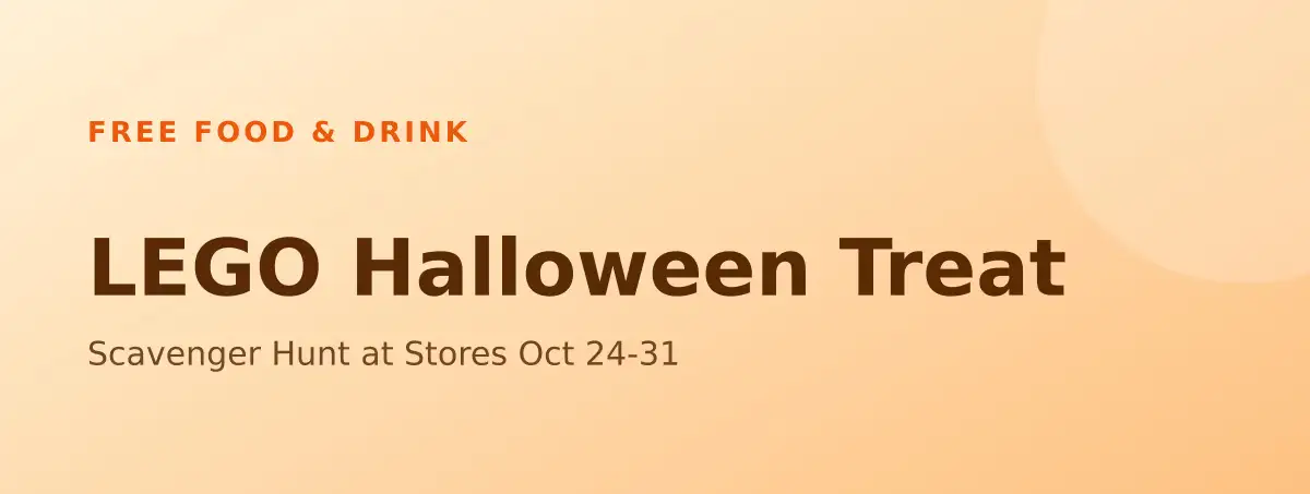 Free LEGO Halloween Treat: Scavenger Hunt at Stores Oct 24-31