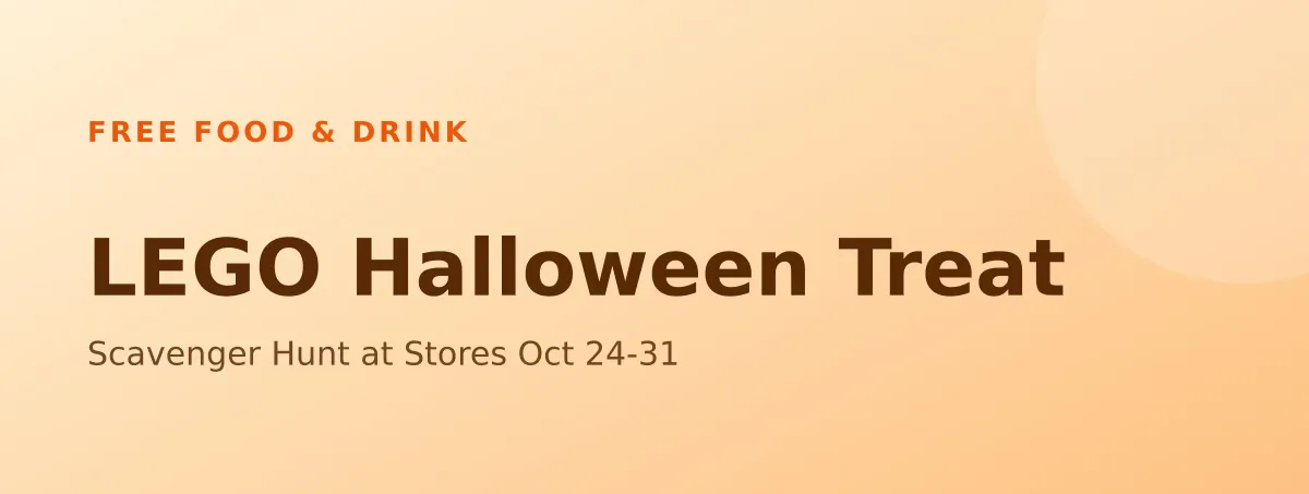 Free LEGO Halloween Treat: Scavenger Hunt at Stores Oct 24-31