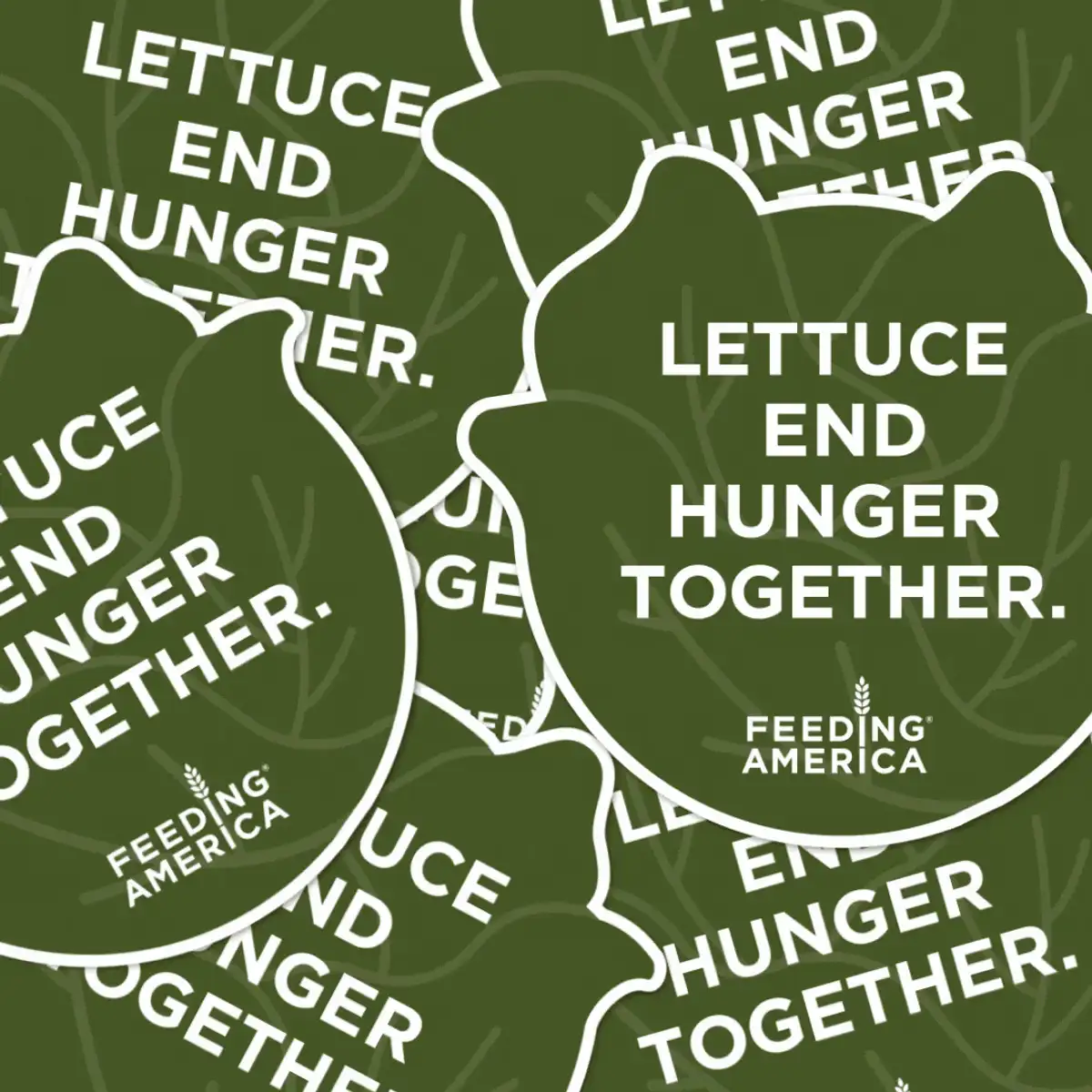 Free Lettuce End Hunger Sticker: Free from Feeding America