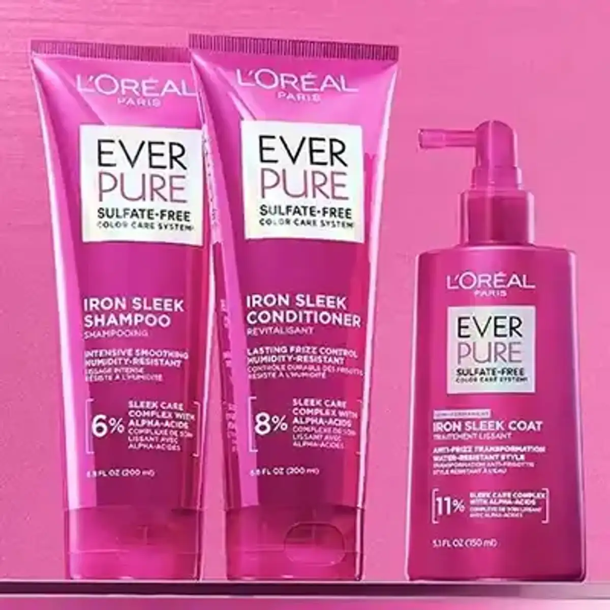 Free L’Oreal EverPure Iron Sleek Pack: 7-Day Frizz Control!