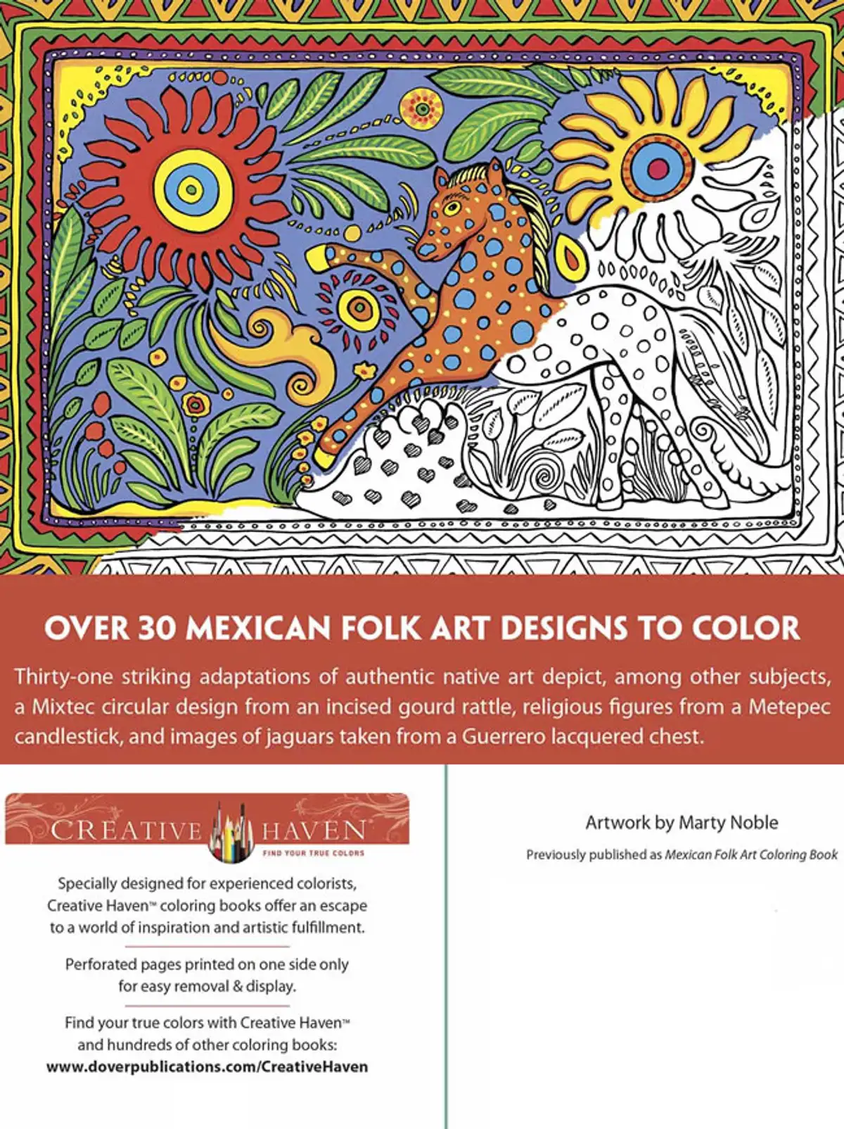 Free Mexican Folk Art Coloring: 4 Printable Pages!