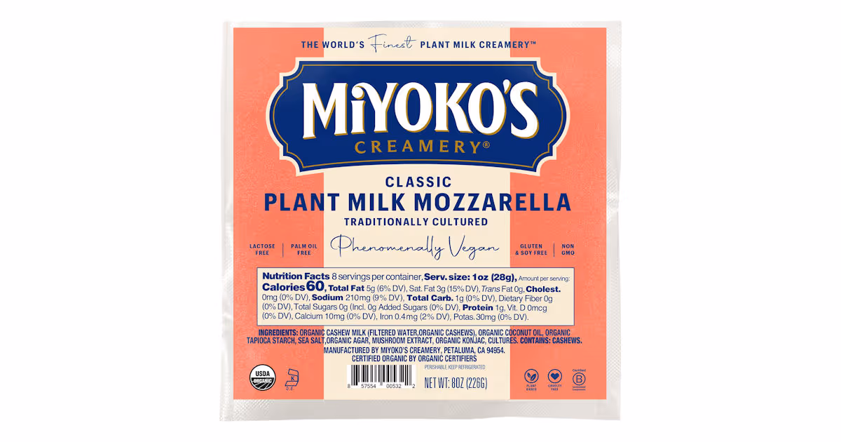 Free Miyoko's Mozzarella: Claim 1 of 10,000 Coupons!