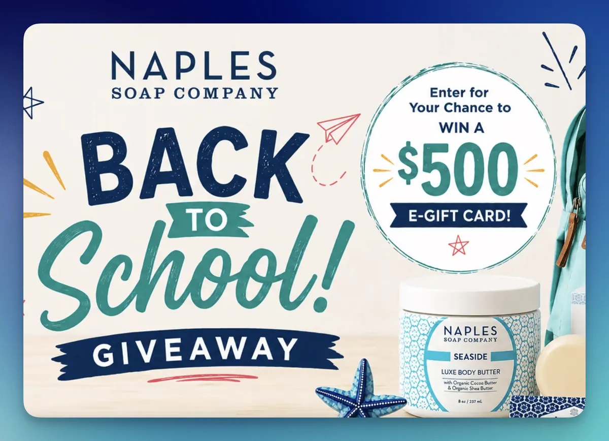 Free Naples Soap: Score $500 Gift Card: Claim Yours Today!