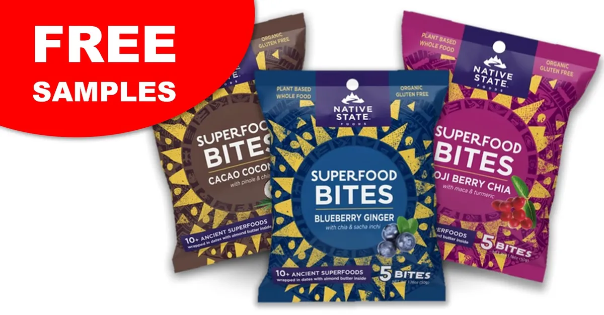 Free Native State Foods Superfood Energy Bites Sample