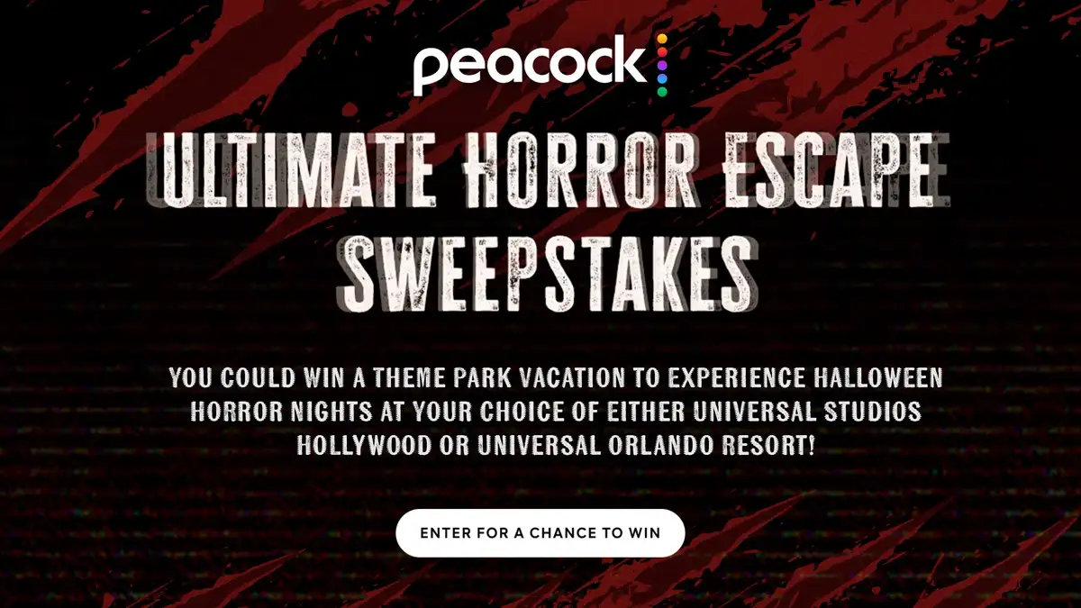 Free NBC Peacock “Ultimate Horror Escape” Sweepstakes