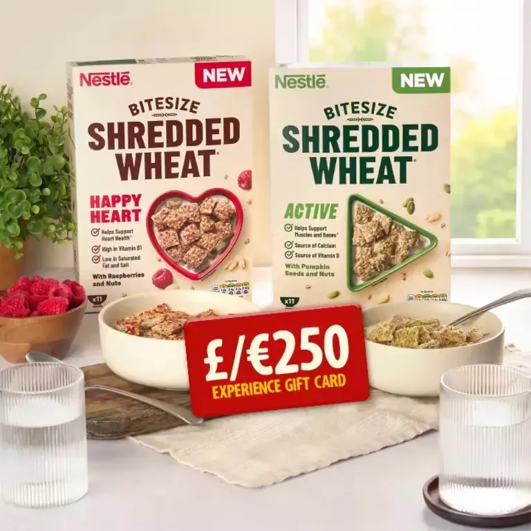 Free Nestlé Shredded Wheat 450g + 2x 450g + £250 Voucher