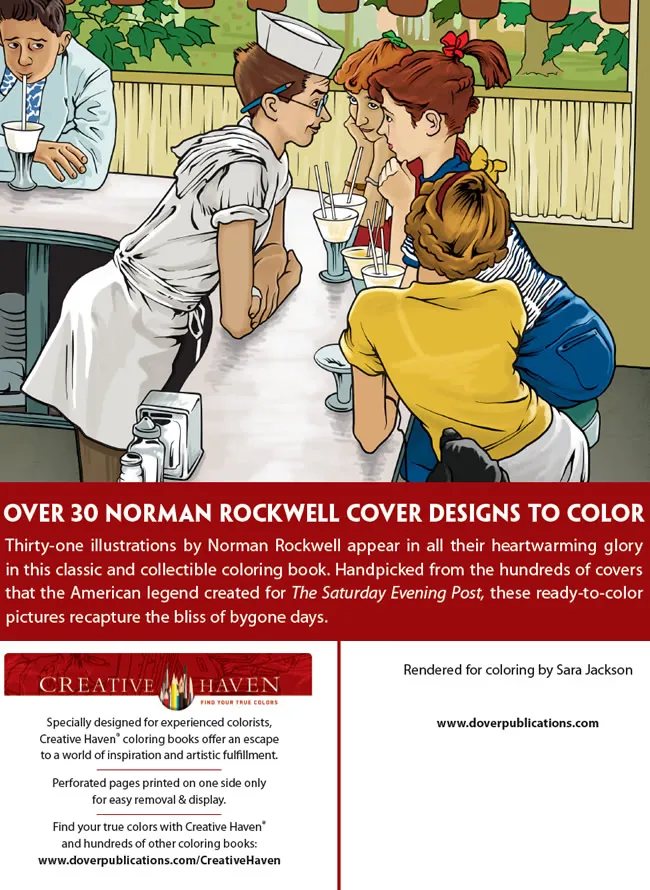 Free Norman Rockwell Adult Coloring Pack: Score 6 Amazing Pages!