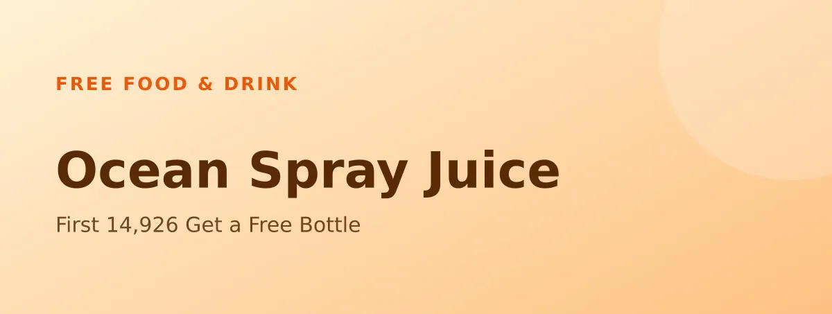 Free Ocean Spray Juice: First 14,926 Get a Free Bottle