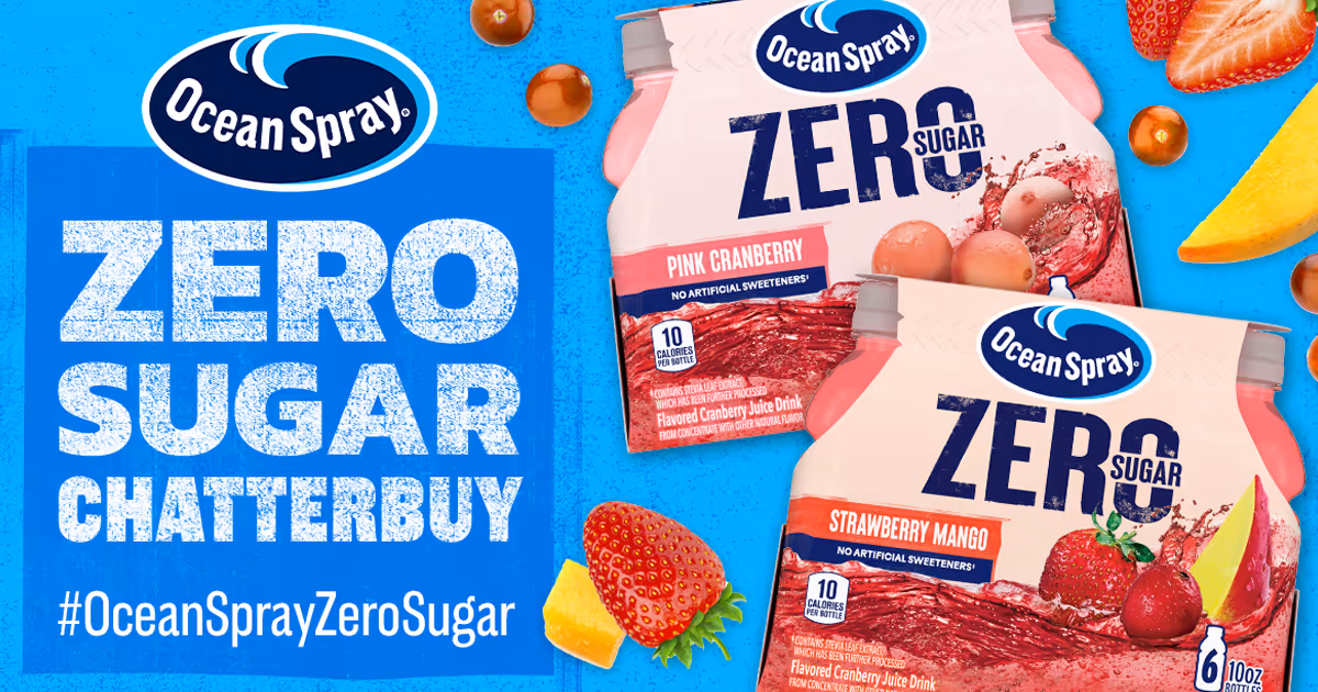 Free Ocean Spray Zero Sugar Sample for 430 Lucky People!