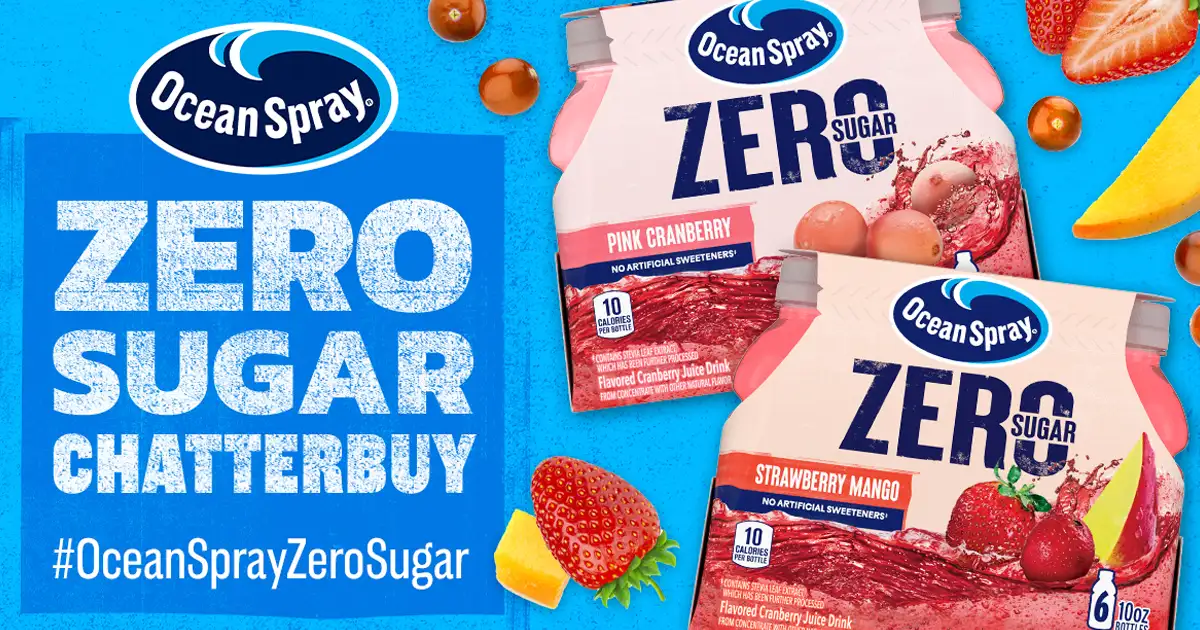Free Ocean Spray Zero Sugar Sample for 430 Lucky People!