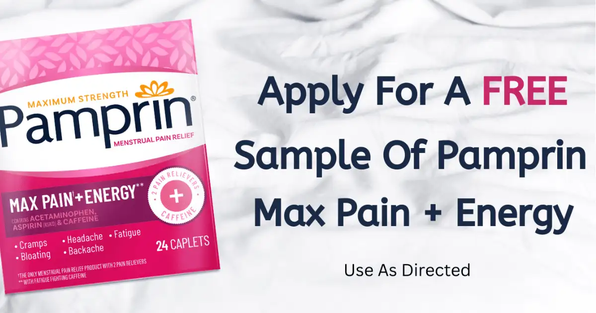 Free Pamprin: Try Max Pain + Energy Sample!