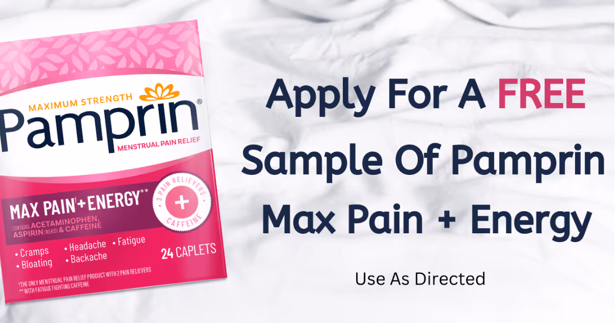 Free Pamprin: Try Max Pain + Energy Sample!
