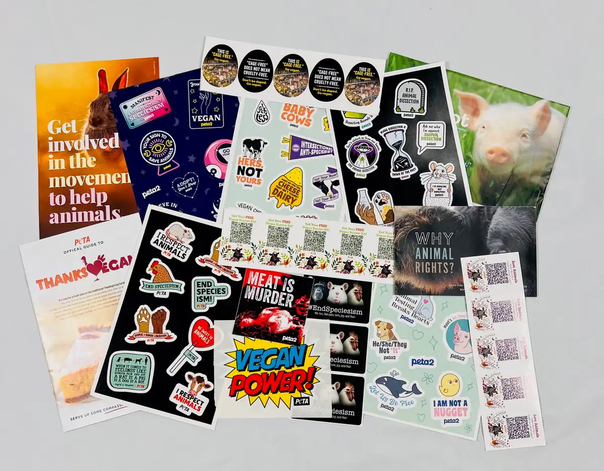 Free PETA Stickers: Get 5 Amazing Items Now!