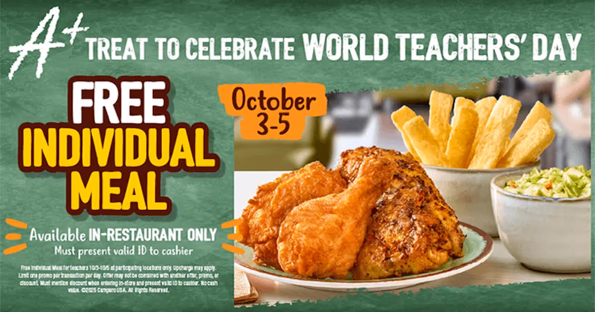 Free Pollo Campero Meal: 1 Amazing Deal for Teachers!