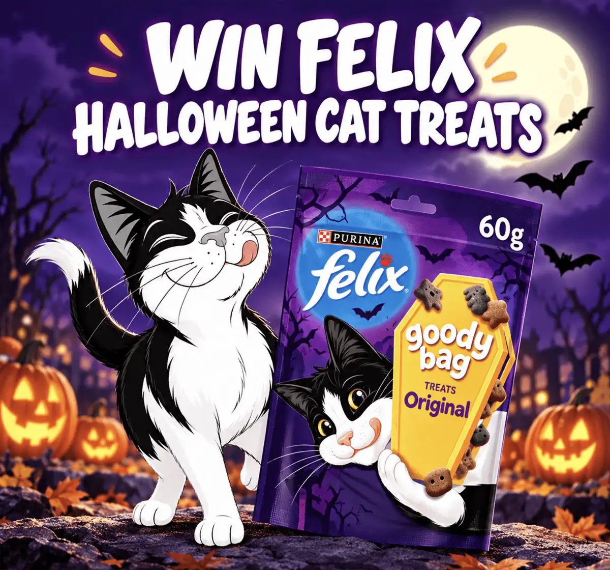 Free Purina Felix Halloween Cat Treats: Win a Chance to Treat Your Cat