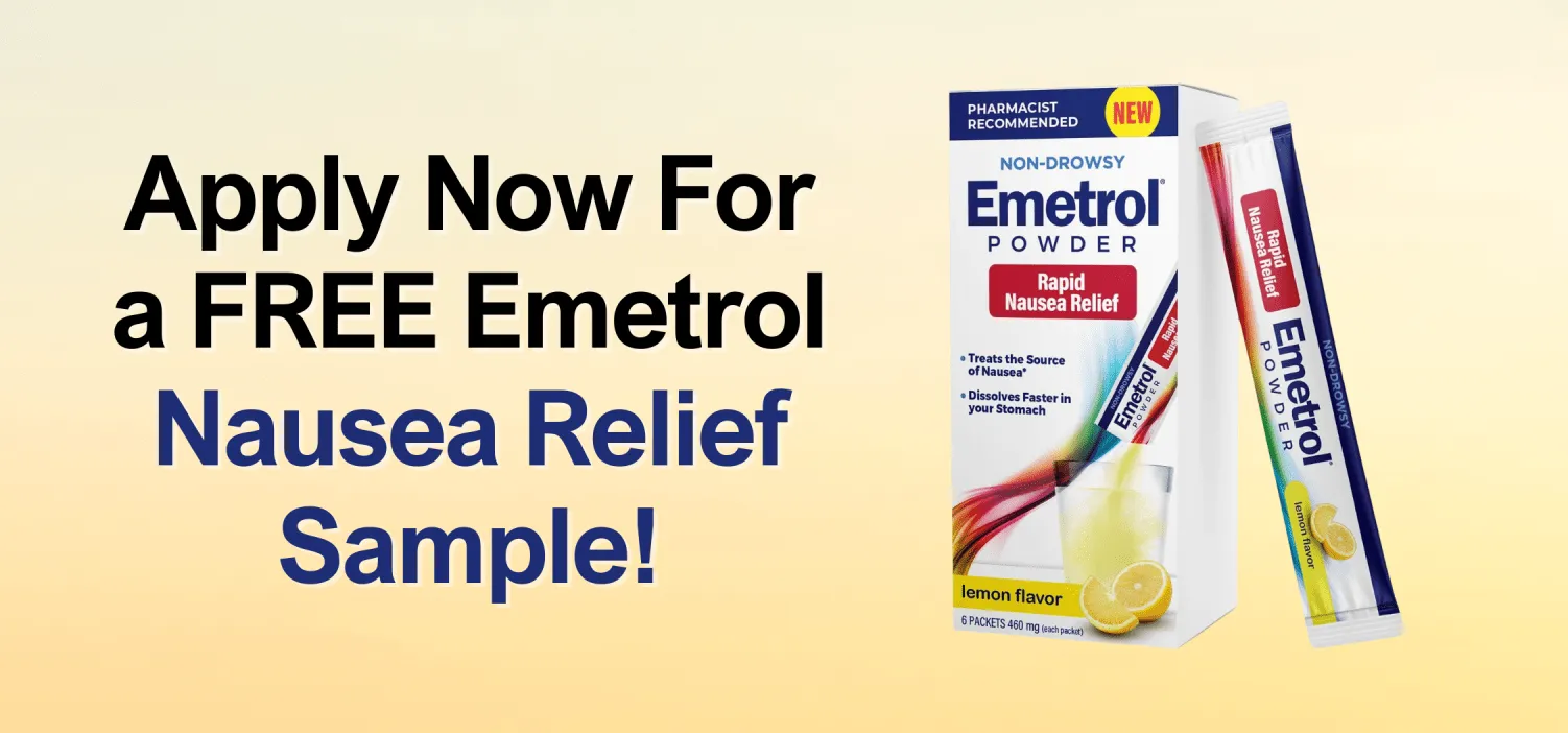 Apply Now For A FREE Sample Of Revolutionary Emetrol Powder!