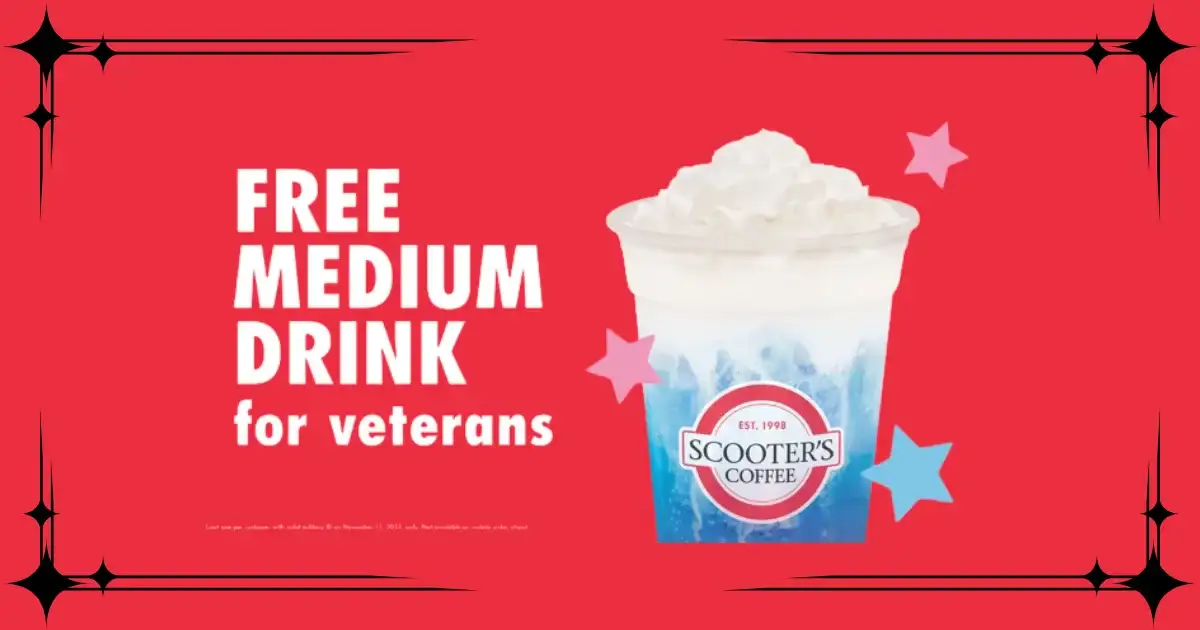 Free Scooter's Coffee: Grab 1 FREE Drink on Veteran's Day!