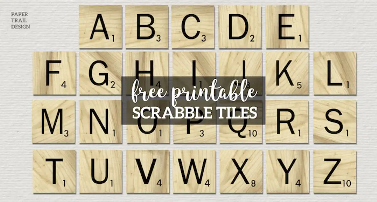 Free Scrabble Letter Tiles: DIY Home Decor Fun Print & Play!