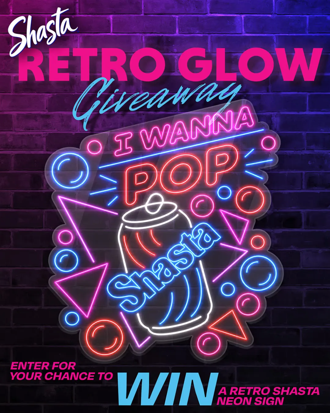 Free Shasta Retro Glow + 2 Free 12-Pack Coupons – U.S. 18+
