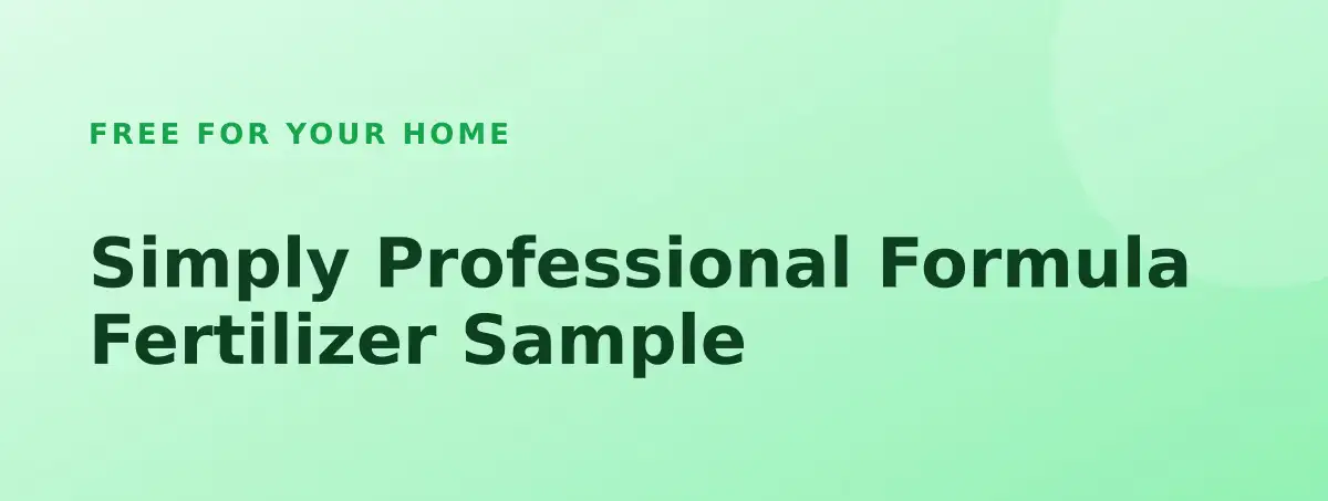 Free Simply Professional Formula Fertilizer Sample