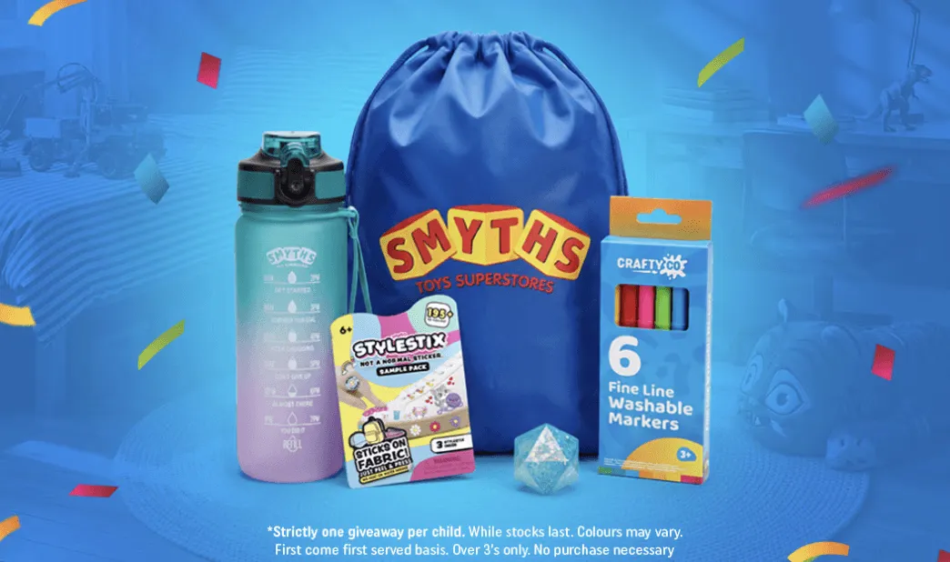 Free Smyths Toys Bag, Water Bottle & Marker Pens: Grab Yours!