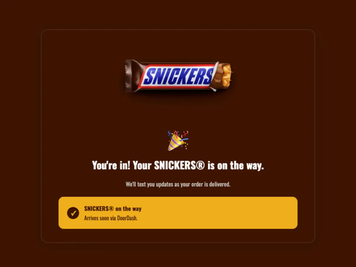 Free Snickers: Score 3,000 Free Bars + DoorDash Delivery!