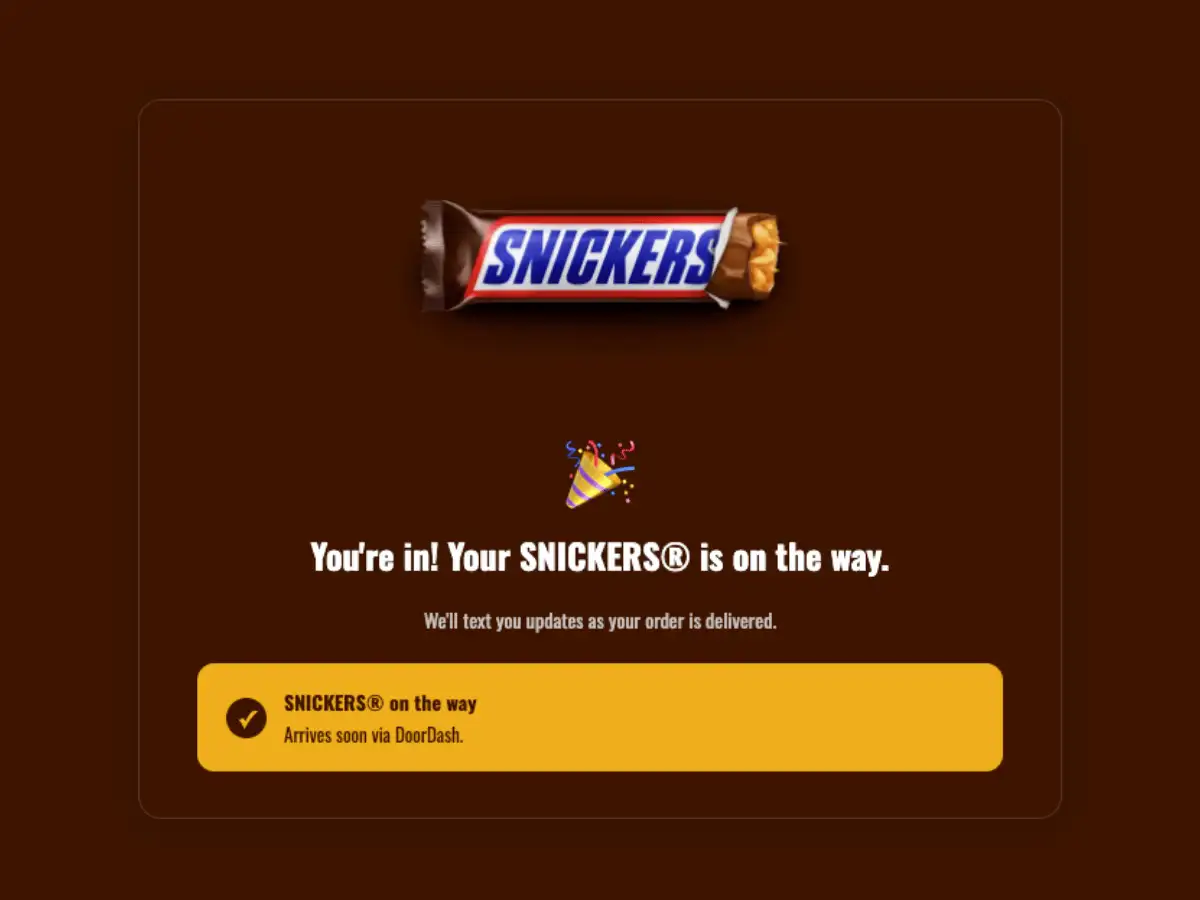 Free Snickers: Score 3,000 Free Bars + DoorDash Delivery!
