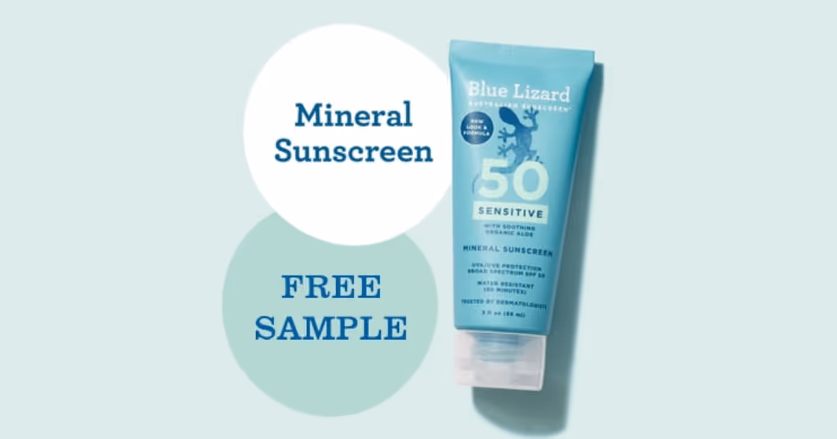Free SPF 50 Sample: Exclusive Blue Lizard Sunscreen Deal