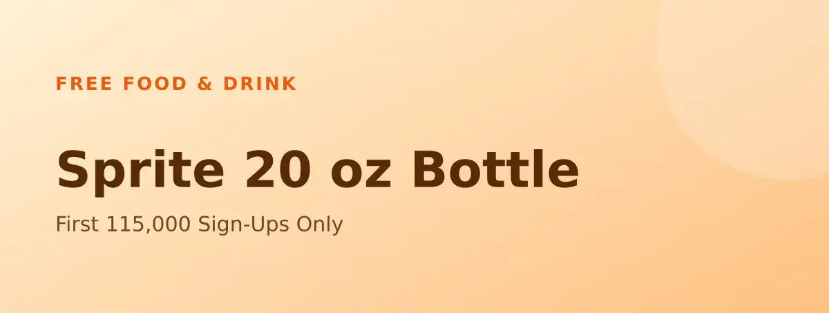 Free Sprite 20 oz Bottle: First 115,000 Sign‑Ups Only!