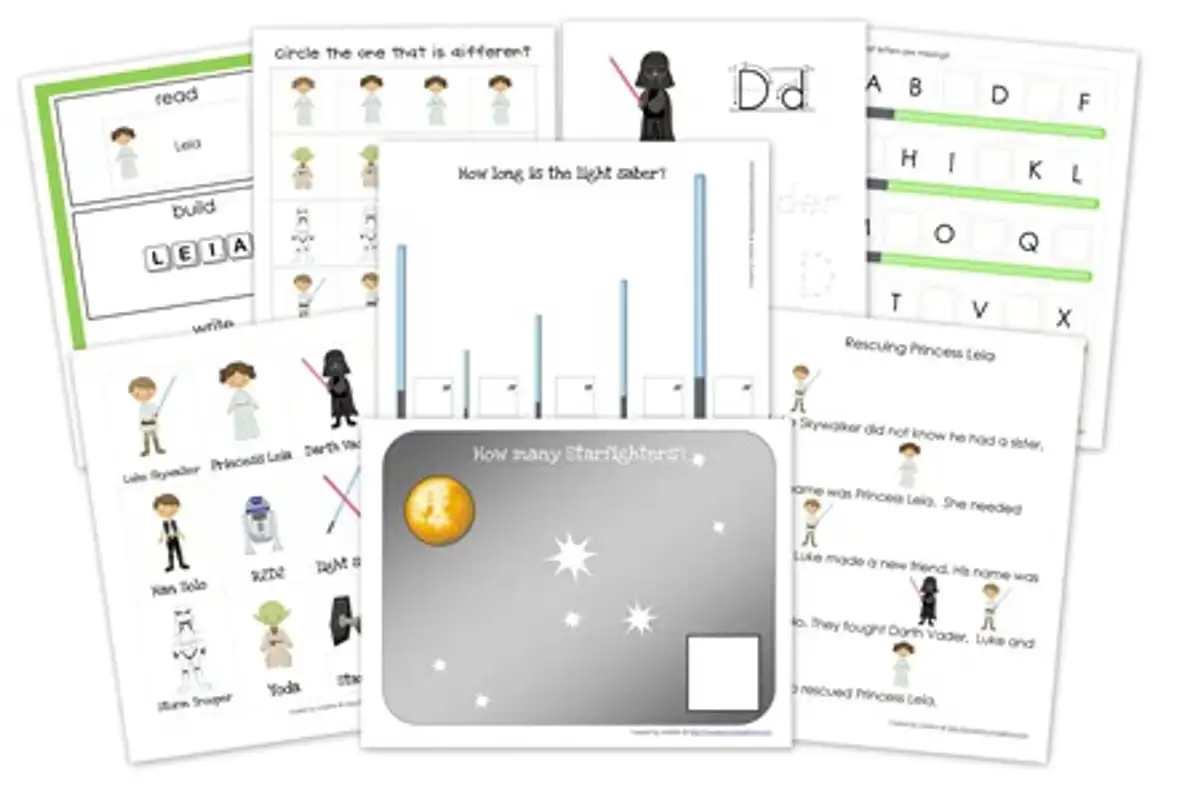 Free Star Wars Preschool Pack: 10+ Fun Printable Activities!