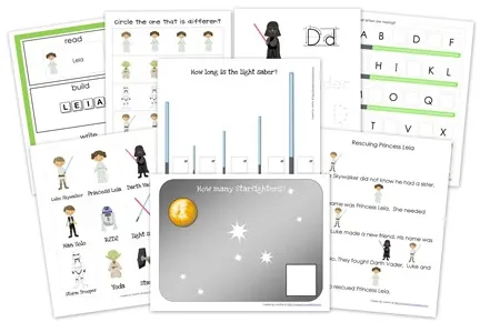 Free Star Wars Preschool Pack: 10+ Fun Printable Activities!