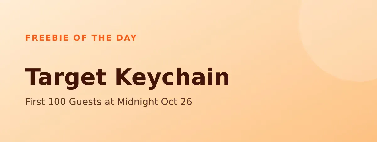 Free Target Keychain: First 100 Guests at Midnight Oct 26