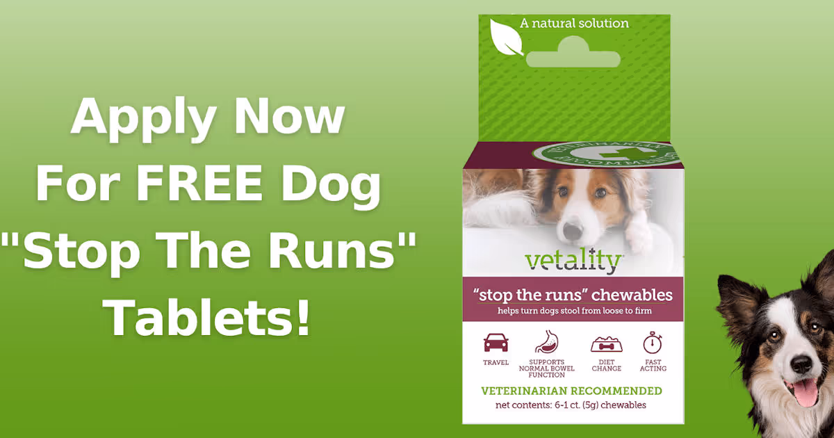 Free TevraPet: 1 Amazing Anti-Diarrhea Chew for Dogs