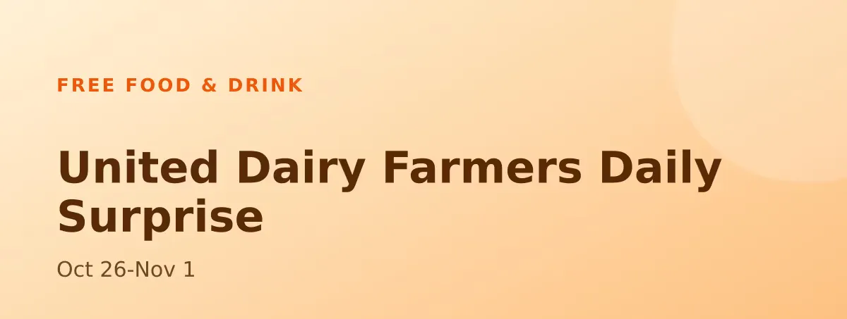 Free United Dairy Farmers Daily Surprise: Oct 26-Nov 1