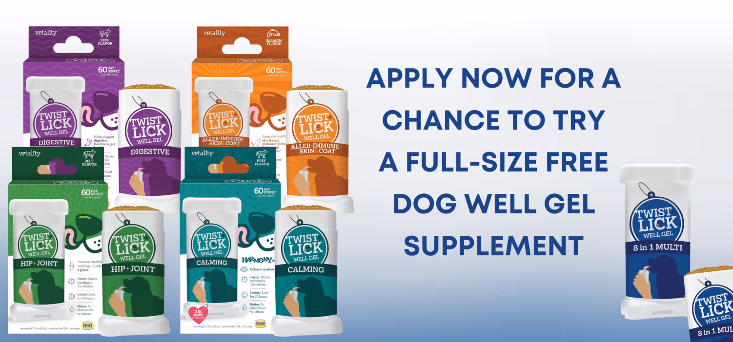 Free Vetality Twist & Lick Dog Dental Gel: 1 Sample!
