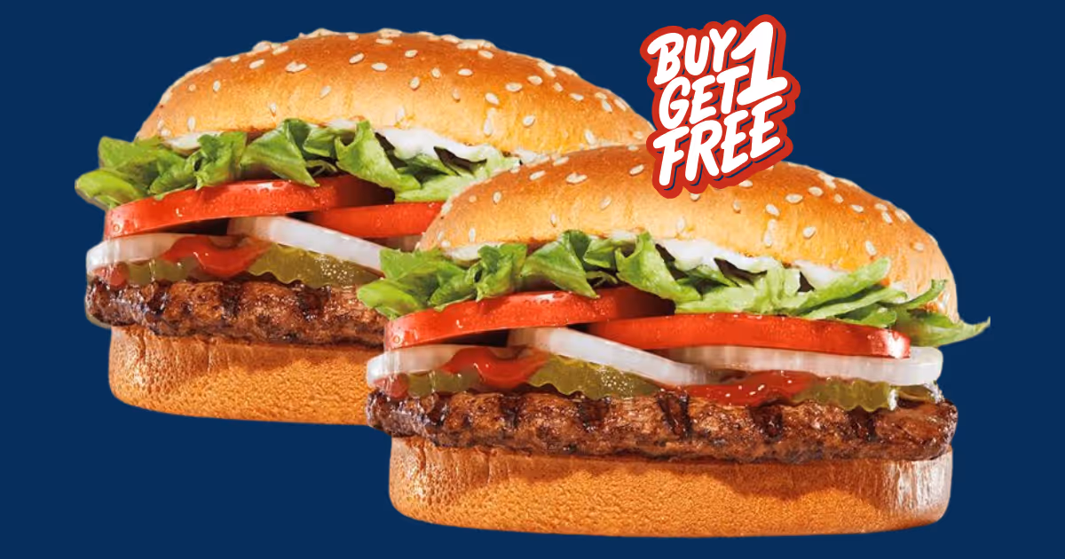 Free Whopper Deal: BOGO at Burger King Until 4/27!