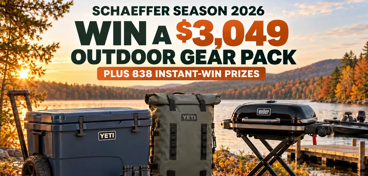 Free YETI & Weber Gear: $3,049 Grand Prize + 838 Instant Prizes
