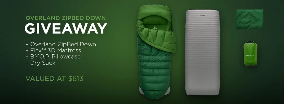 Free Zenbivy Overland ZipBed: Win an Adventure Sleep Bundle!