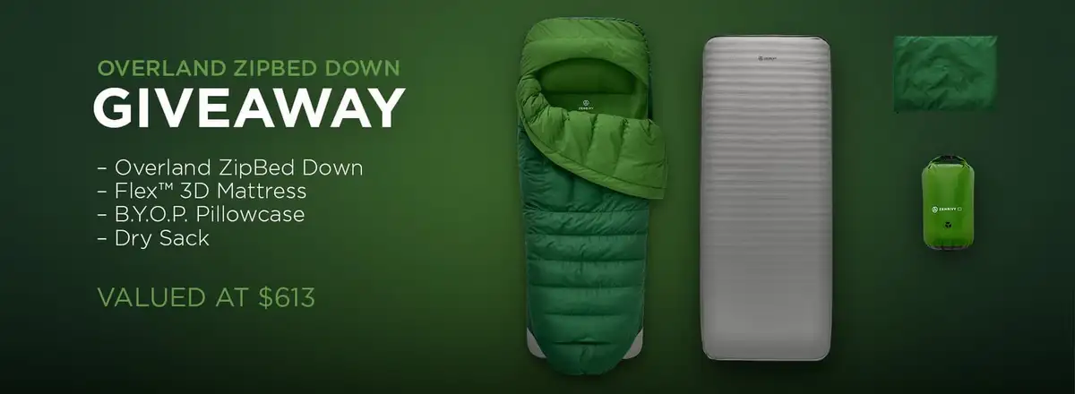 Free Zenbivy Overland ZipBed: Win an Adventure Sleep Bundle!