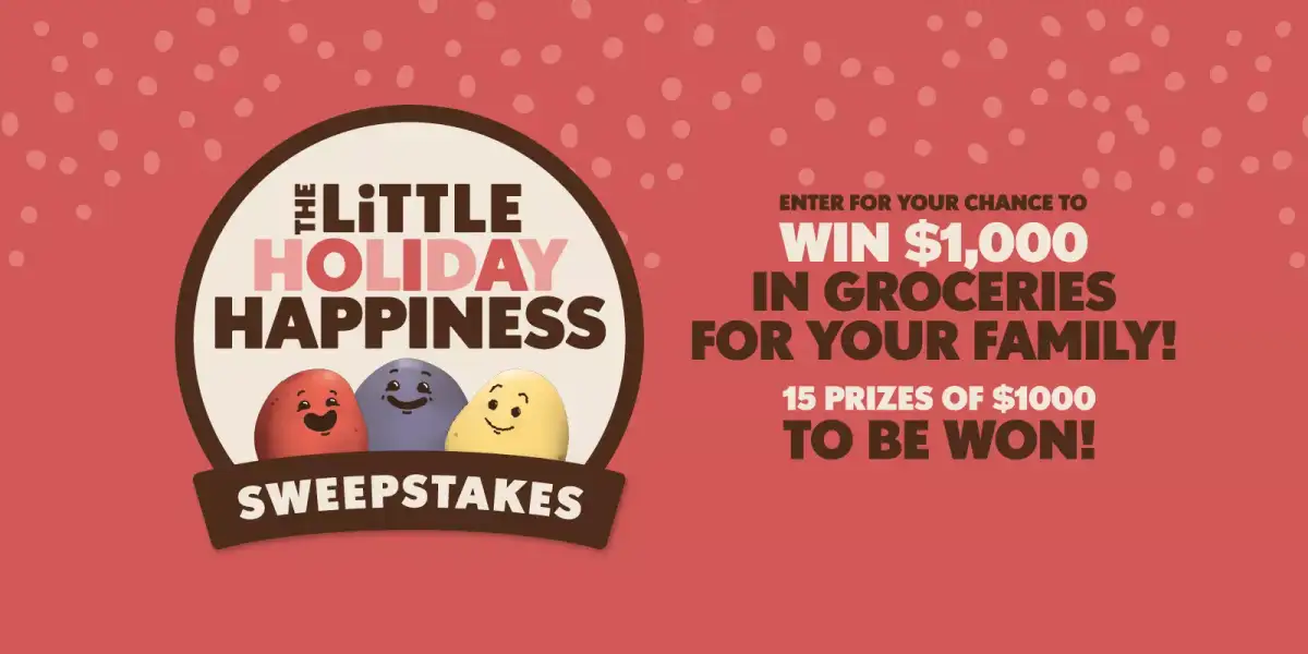 Grocery Sweepstakes: Win 1 of 15 FREE $1000 Gift Cards!