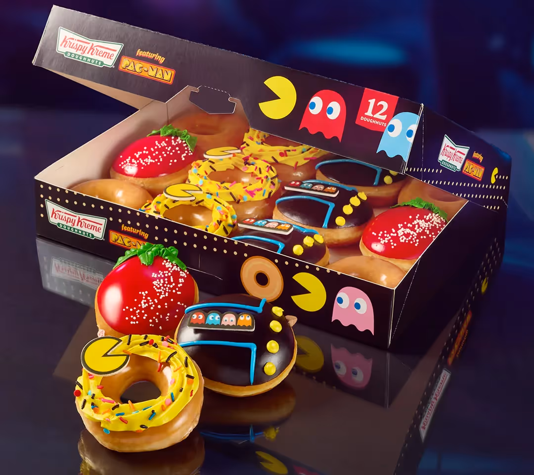 Krispy Kreme: FREE Doughnut Deal for Pac-Man's 45th!