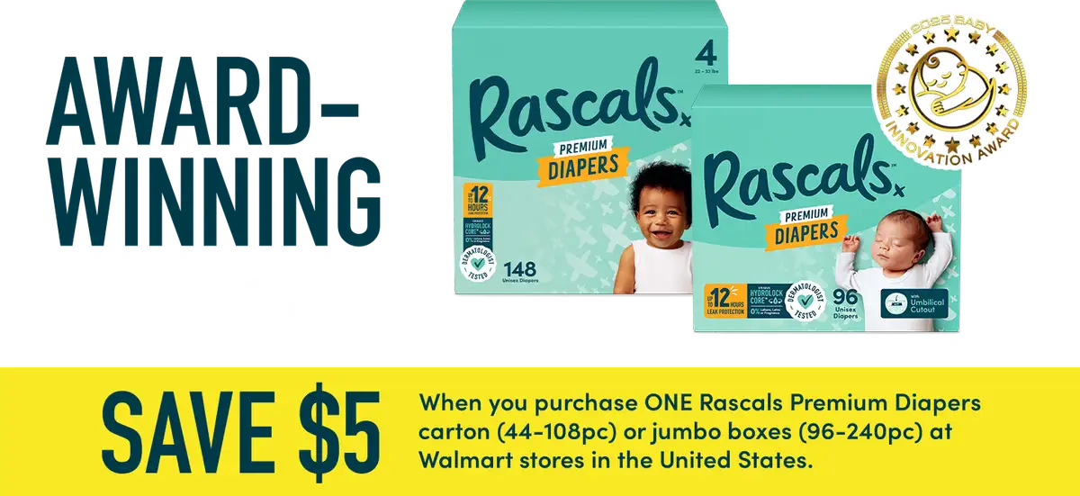 Rascals Diaper Deal: Score $5 Off at Walmart Now!