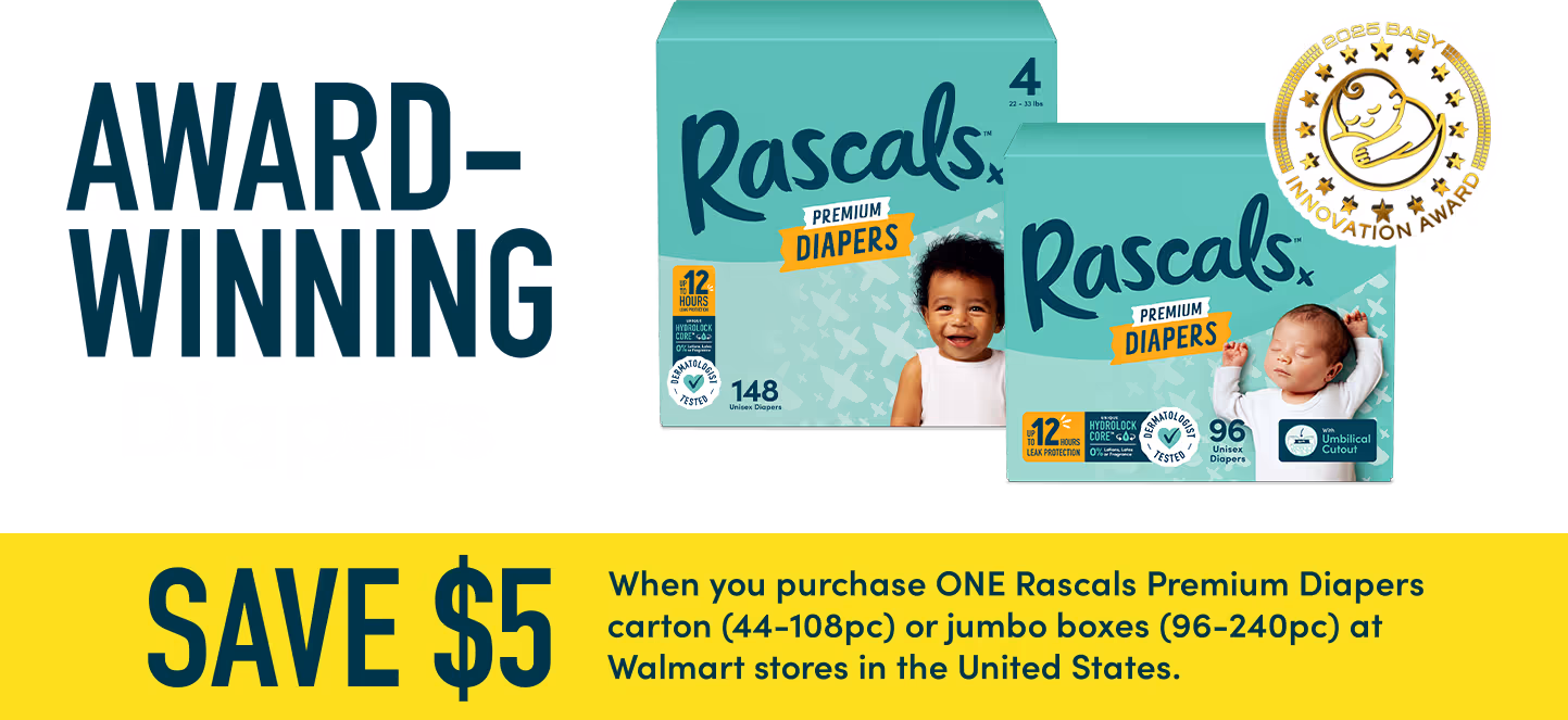 Rascals Diaper Deal: Score $5 Off at Walmart Now!