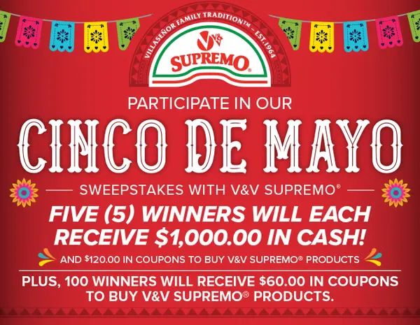 Supremo Cheese: Win $1,000 Free Cinco Deal!