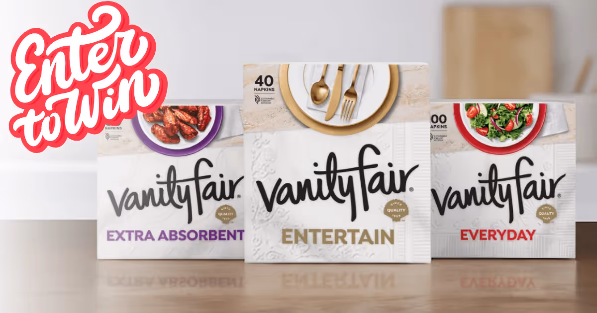 Vanity Fair Napkins: Win 1 Year Free Supply Now!